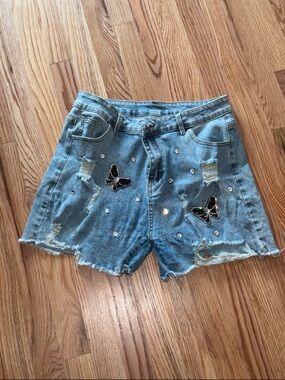 Shein shorts with aftermarket embellishments size XL